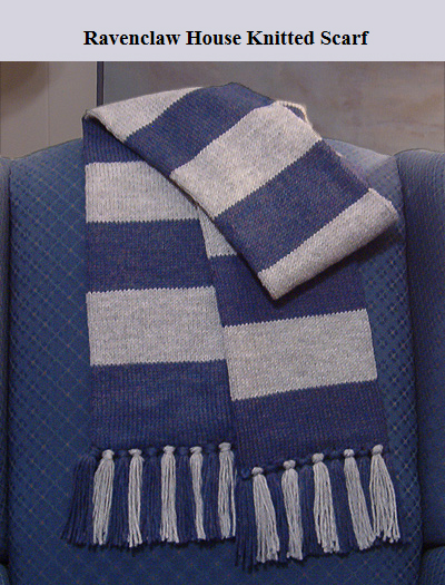 Ravenclaw House Knitted Scarf