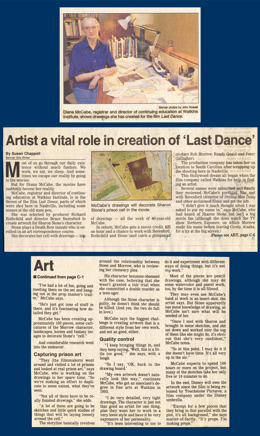 Last Dance Newspaper Article on Diana M. McCabe